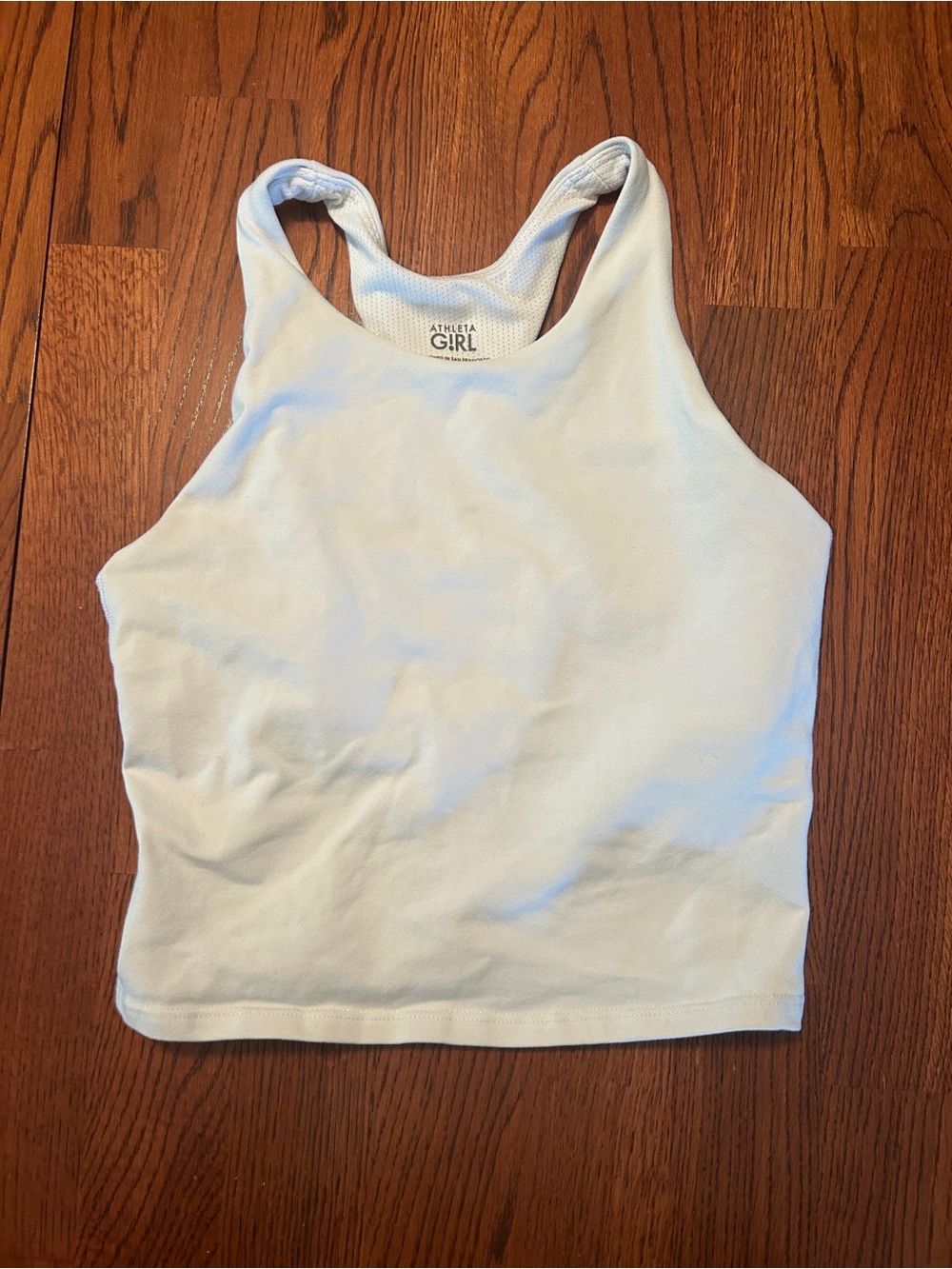 Athleta Girl White Racerback Crop Tank